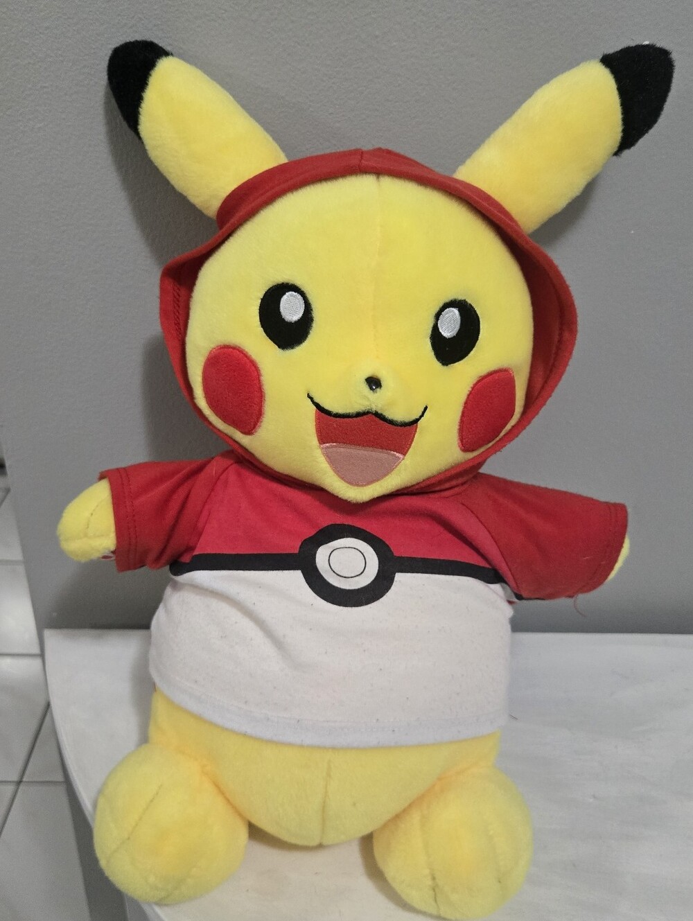 Build A Bear Pokemon Pikachu Deluxe Retired Plush With Hoodie 18"